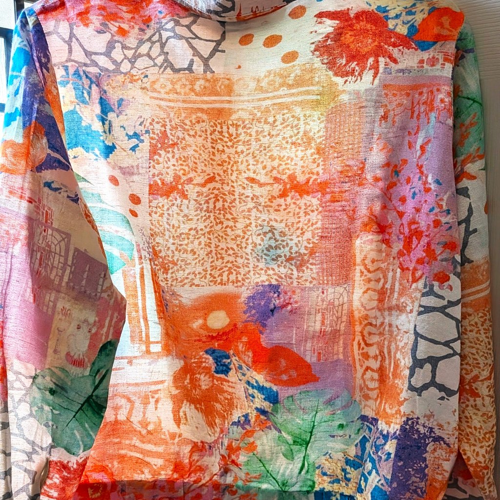 Unleash Your Inner Radiance With The Keren Hart Vibrant Tropical Shirt Jacket!
